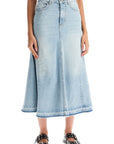 Ganni - Flared Denim Skirt.