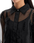 Ganni - Fringed Organza Shirt