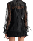 Ganni - Fringed Organza Shirt