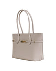 Furla Goccia L Leather Shopping Tote Bag Grey - Princess Attitude