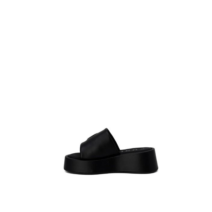 Furla Leather Flatform Sandals Black - Princess Attitude