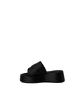 Furla Leather Flatform Sandals Black - Princess Attitude