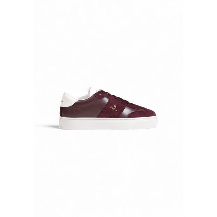 Furla Logo Patch Low Top Sneakers Bordeaux - Princess Attitude