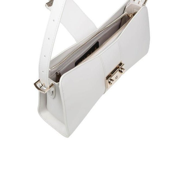 Furla Metropolis Remix Leather Shoulder Bag White - Princess Attitude