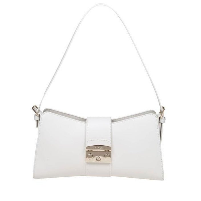 Furla Metropolis Remix Leather Shoulder Bag White - Princess Attitude