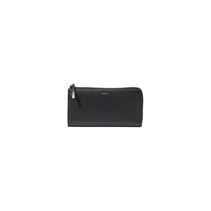 Furla Zip Around Leather Wallet Black - Princess Attitude