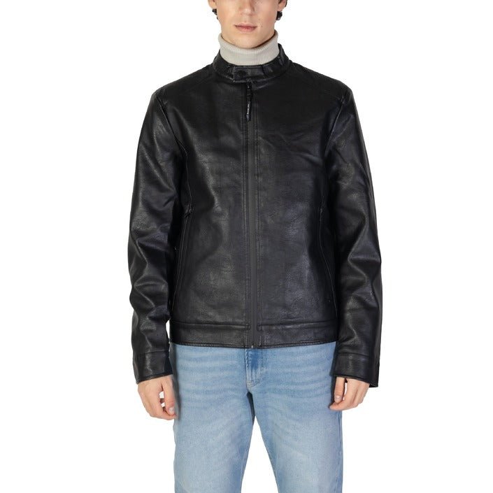 Gas Farid Faux Leather Turtleneck Biker Jacket - Princess Attitude