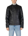 Gas Farid Faux Leather Turtleneck Biker Jacket - Princess Attitude