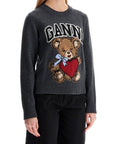 Ganni - Graphic Bear Knit Pullover Swe