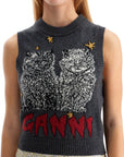 Ganni - 'Graphic Cats Knit Vest For