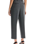 Toteme - Gray Melange Recycled Fabric Pleated Trousers