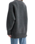 Toteme - Gray Melange Wool And Cashmere Sweater With Wide Neck