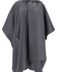 Toteme - Gray Mélange Wool Coat With Doublé Scarf Sleeveless