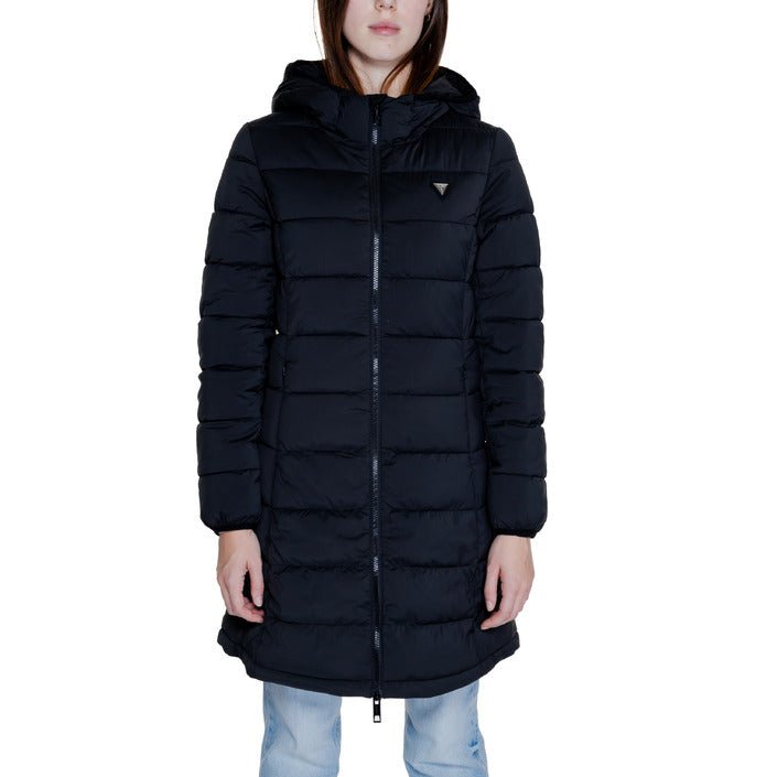 Guess Aleta Long Padded Down Puffer Jacket Black - Princess Attitude