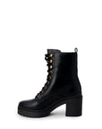 Guess Cabra2 Faux Leather Lace Up Ankle Boots Black - Princess Attitude