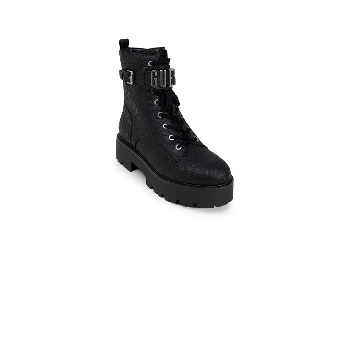 Guess Combat Vaires 4G Logo Ankle Boot Black - Princess Attitude