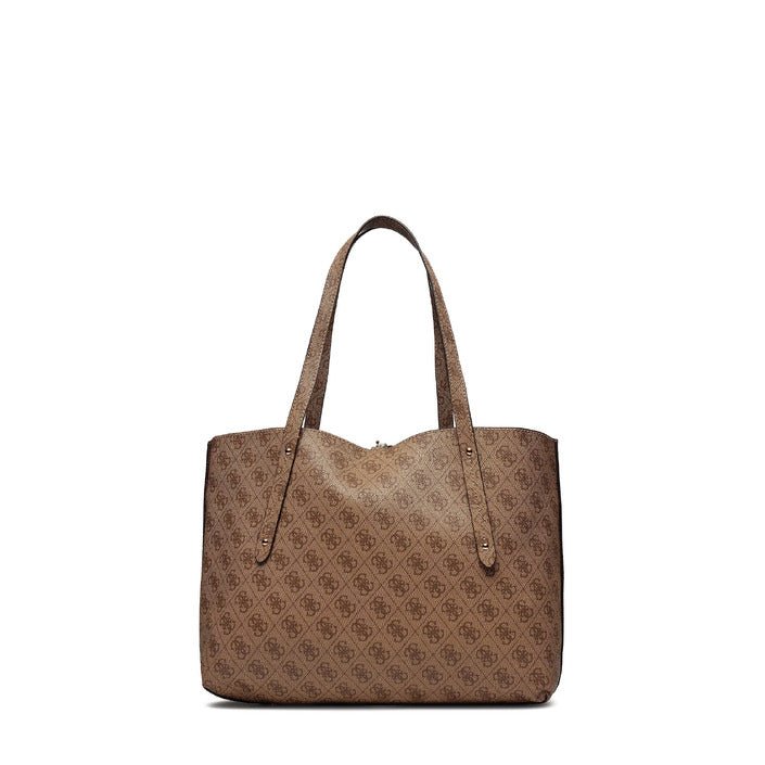 Guess Eco Brenton Monogram Tote Bag Brown - Princess Attitude