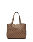 Guess Eco Brenton Monogram Tote Bag Brown - Princess Attitude