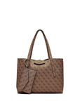 Guess Eco Brenton Monogram Tote Bag Brown - Princess Attitude