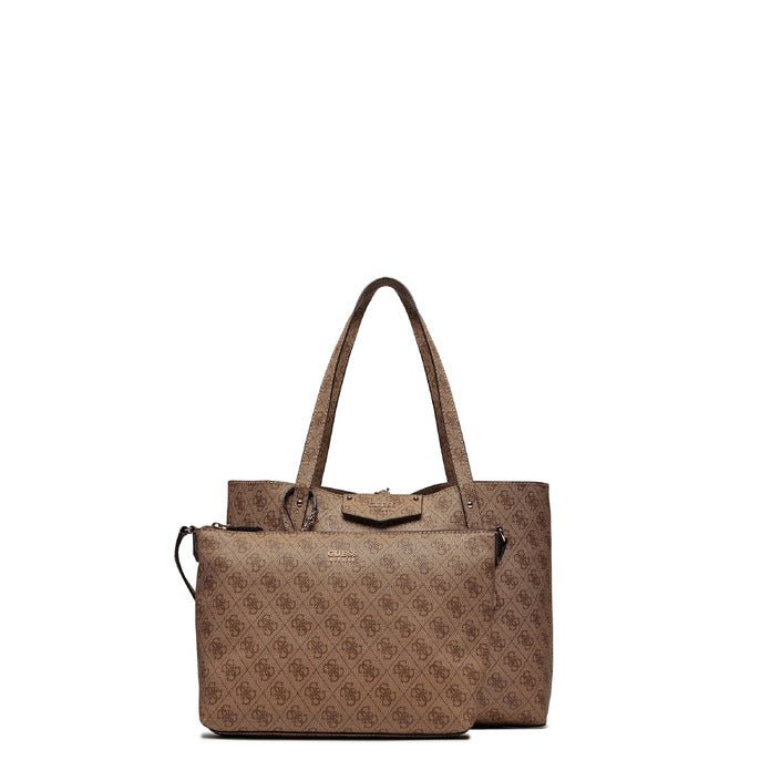 Guess Eco Brenton Monogram Tote Bag Brown - Princess Attitude