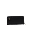 Guess Laurel Large Zip Around Faux Leather Wallet Black - Princess Attitude