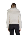 Guess Nancy Moto Faux Fur Wool Blend Jacket White - Princess Attitude