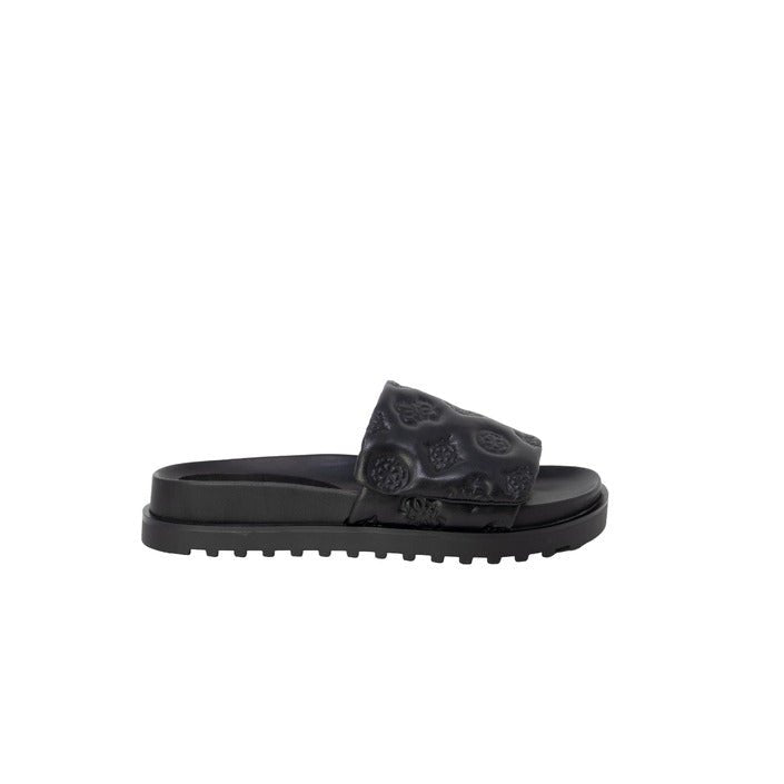 Guess Rubber Slip On Slides Black - Princess Attitude