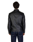 Hamaki - Ho Faux Leather Turtleneck Biker Jacket Black - Princess Attitude