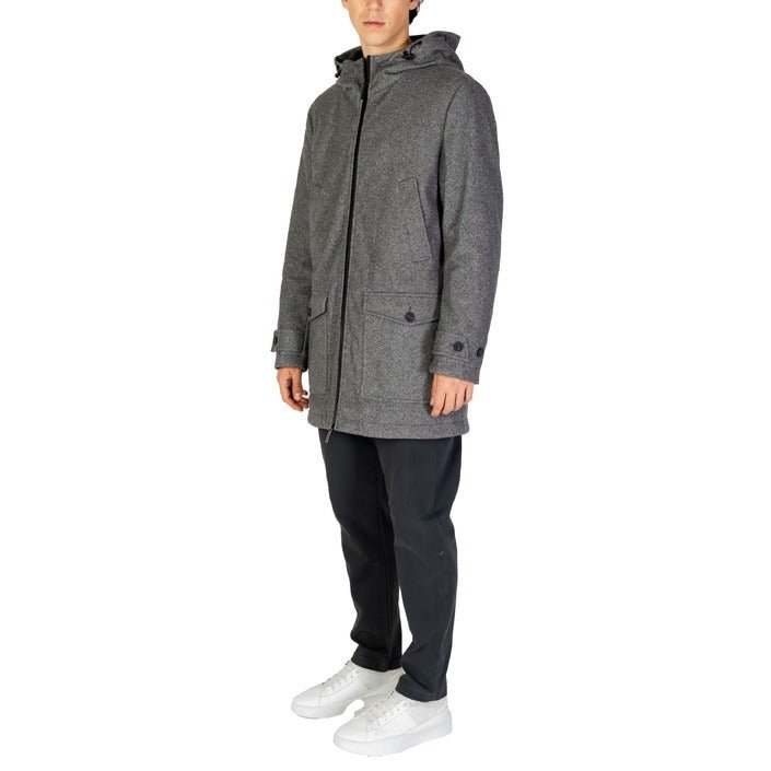 Hamaki - Ho Long Hooded Polyester Zip - Up Coat Grey - Princess Attitude