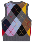 Ganni - Harlequin Wool Mix Knit Vest