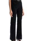 Toteme - High-Waisted Flared Pants In Black Organic Cotton