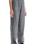 Toteme - High-Waisted Modal Flannel Palazzo Pants In Gray Pattern