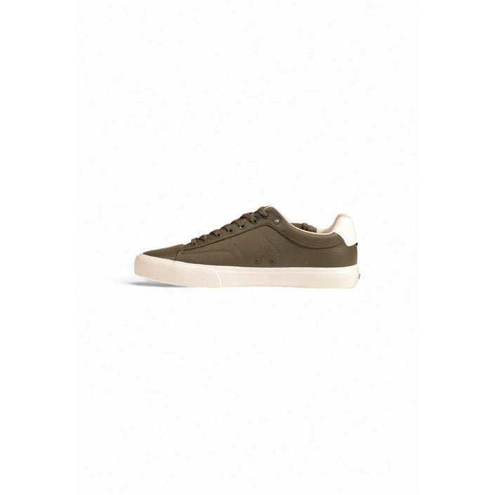 Hugo Boss Aiden Low Top Lace Up Leather Sneakers Olive - Princess Attitude