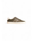 Hugo Boss Aiden Low Top Lace Up Leather Sneakers Olive - Princess Attitude