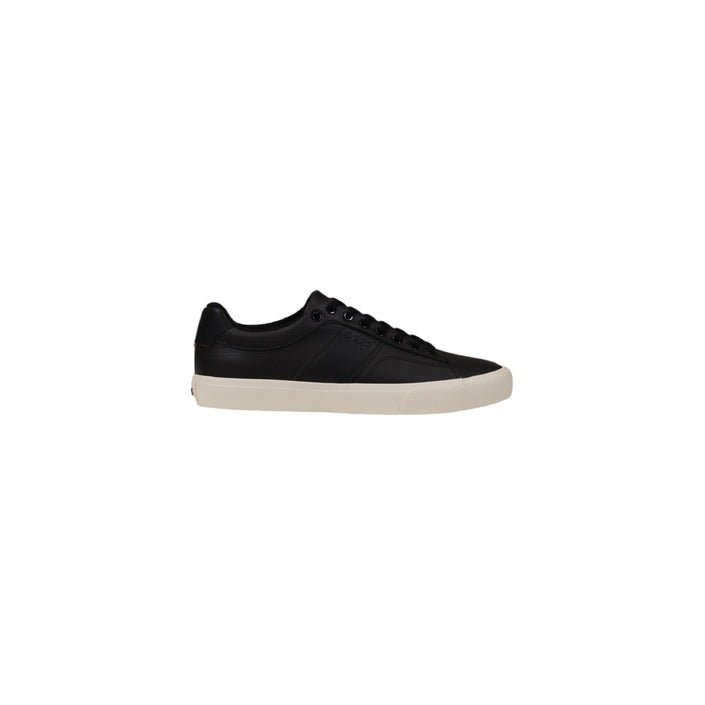 Hugo Boss Aiden Tennis Leather Trainer Sneakers Black - Princess Attitude