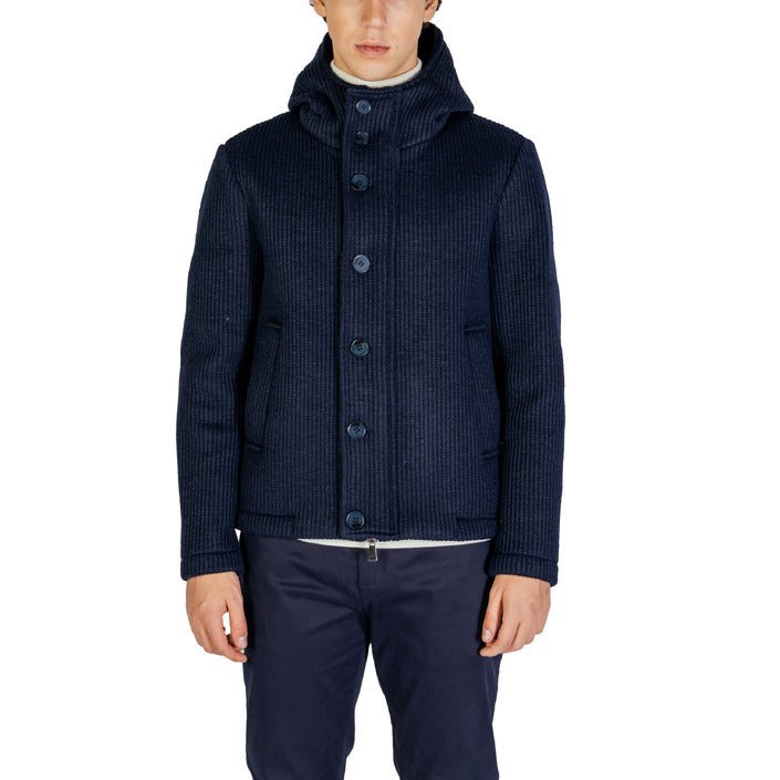 Hydra Clothing Hooded Cable Knit Wool Blend Jacket Navy - Princess Attitude