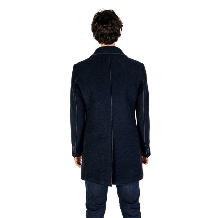 Hydra Clothing Long Wool Blend Coat With Buttons Navy - Princess Attitude