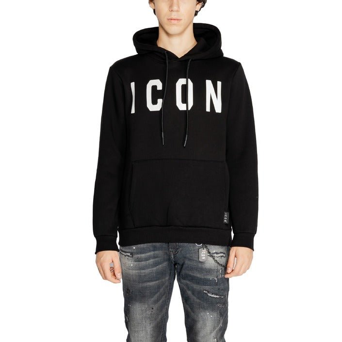 Icon Logo Cotton Blend Hooded Sweatshirt Black - Princess Attitude