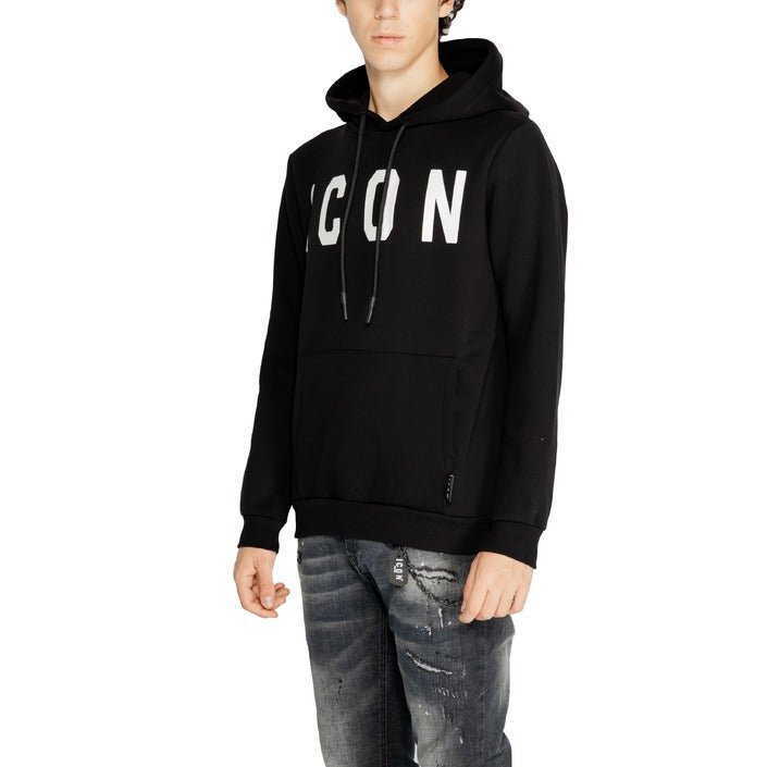 Icon Logo Cotton Blend Hooded Sweatshirt Black - Princess Attitude