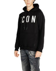 Icon Logo Cotton Blend Hooded Sweatshirt Black - Princess Attitude