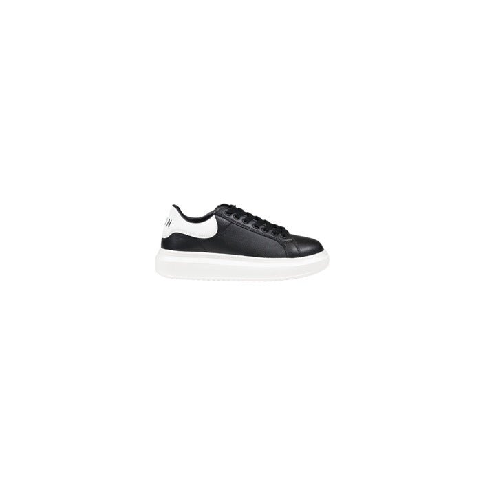 Icon Low Top Faux Leather Lace Up Sneakers Black - Princess Attitude