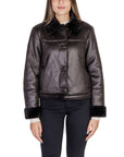 Jacqueline De Yong Faux Leather Lapel Collar Jacket - Princess Attitude