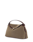 Toteme - Khaki Green Canvas Top Handle Bag With T-Lock Closure