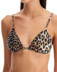 Ganni - "Leopard Print Bikini Top