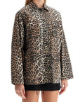 Ganni - Leopard Print Canvas Overshirt