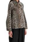 Ganni - Leopard Print Denim Jacket