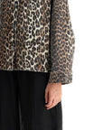 Ganni - Leopard Print Denim Jacket