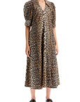 Ganni - Leopard Print Poplin Dress