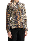 Ganni - Leopard Print Satin Shirt