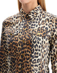 Ganni - Leopard Print Satin Shirt